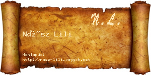 Nász Lili névjegykártya