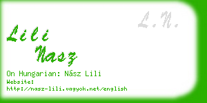 lili nasz business card